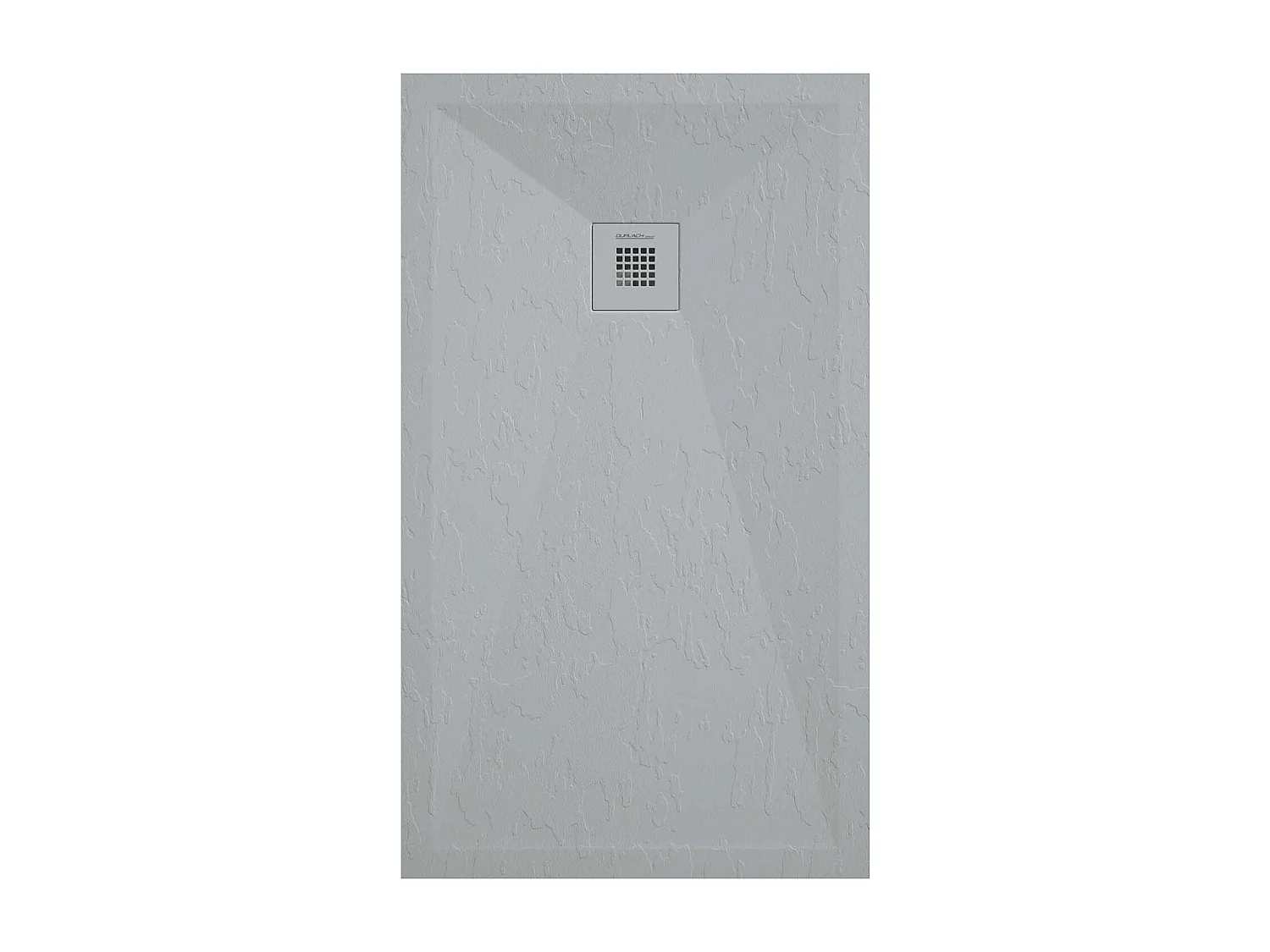 Receveur de douche gris clair finition ardoise Stone Plus, grille de couleur - 90 x 80 cm