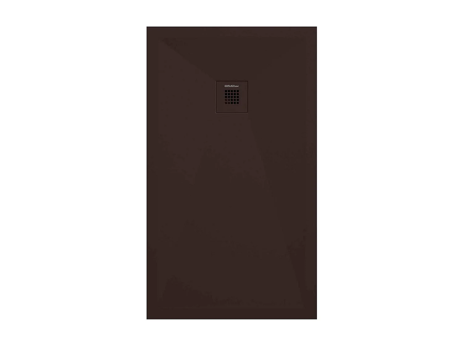 Receveur de douche chocolat lisse Stone Plus, grille de couleur - 100 x 70 cm