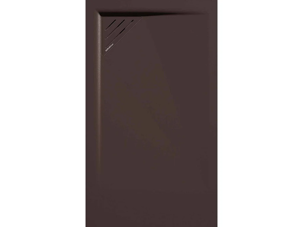 Receveur de douche Chocolat, finition Lisse Stone MIO, grille de couleur - 190 x 80 cm