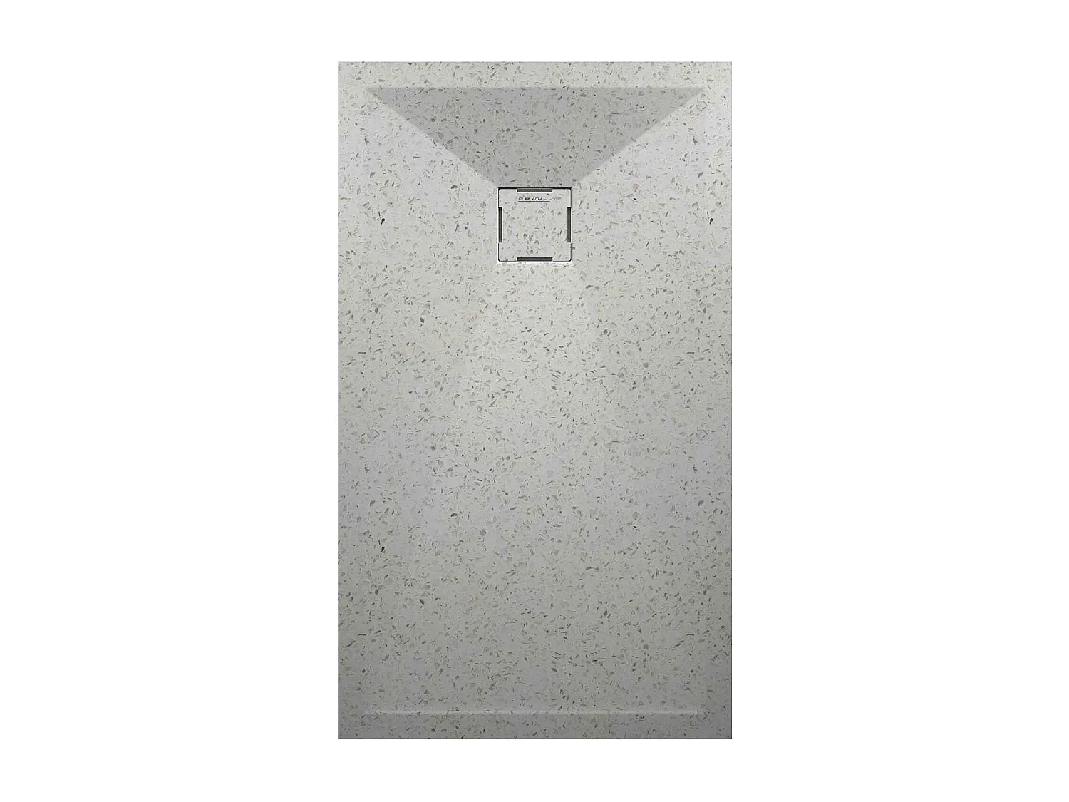 Receveur de douche Granite Blanc, finition Lisse Stone 3D, grille de couleur - 120 x 80 cm