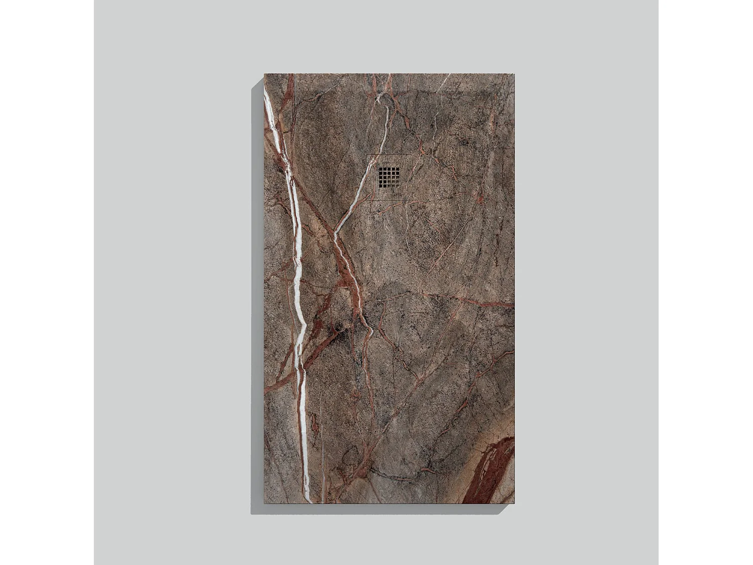 Receveur de douche Forêt Tropicale Brun , finition Lisse Stone 3D, grille de couleur - 110 x 80 cm