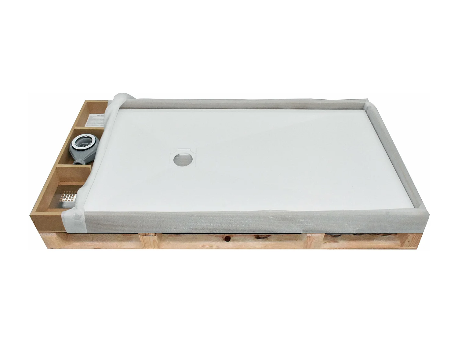 Receveur de douche Anthracite, finition Ardoise Stone SIDE, grille de couleur - 210 x 90 cm