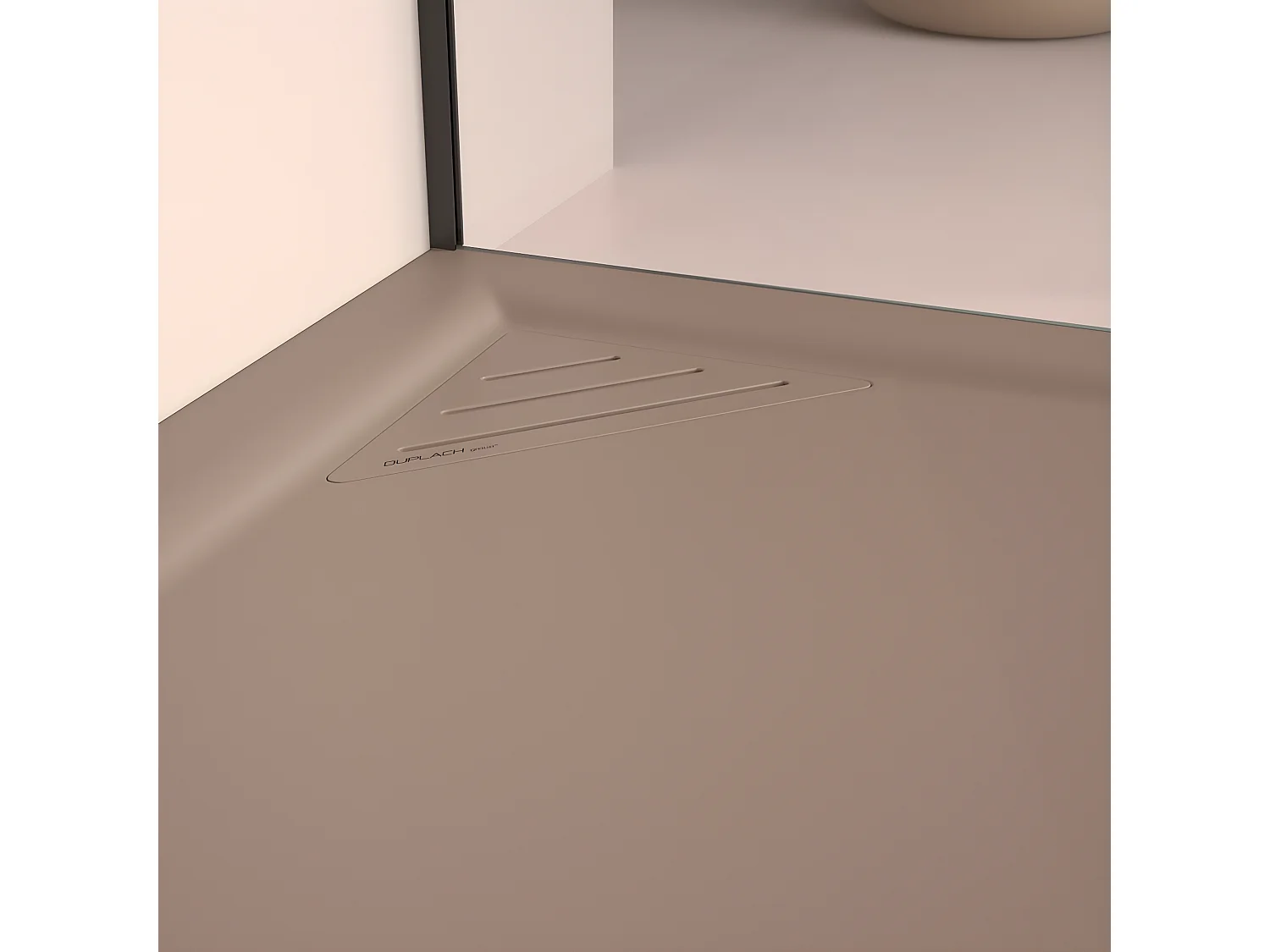 Receveur de douche Moka, finition Lisse Stone MIO, grille de couleur - 140 x 70 cm