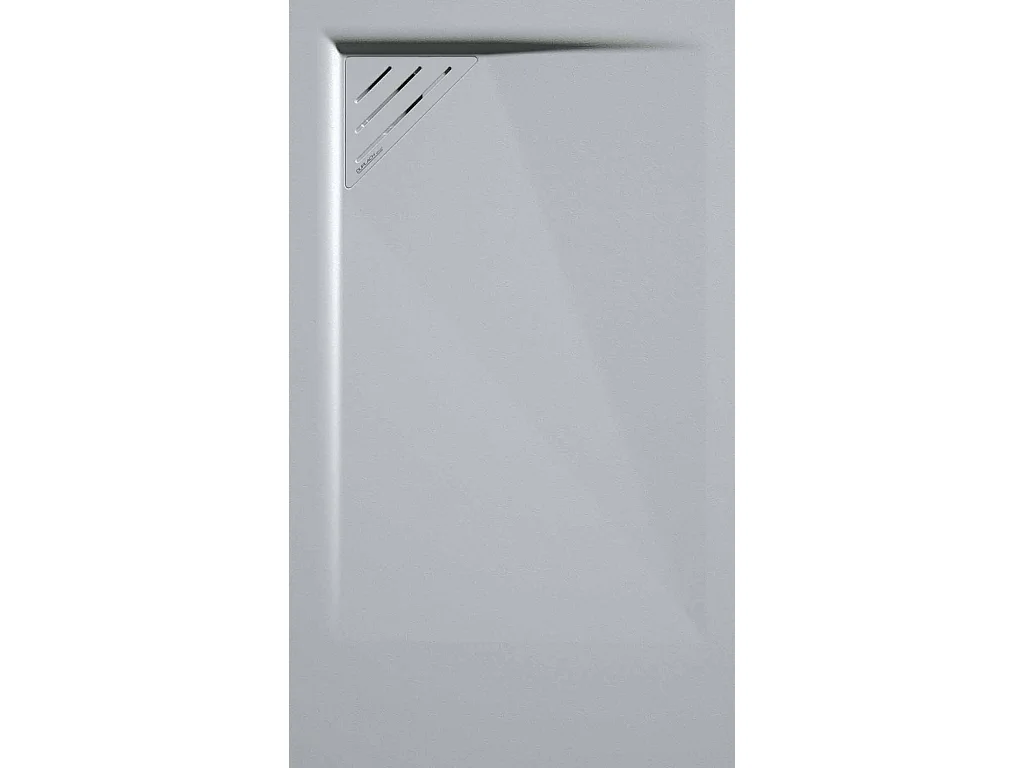 Receveur de douche Gris 7035, finition Lisse Stone MIO, grille de couleur - 140 x 70 cm