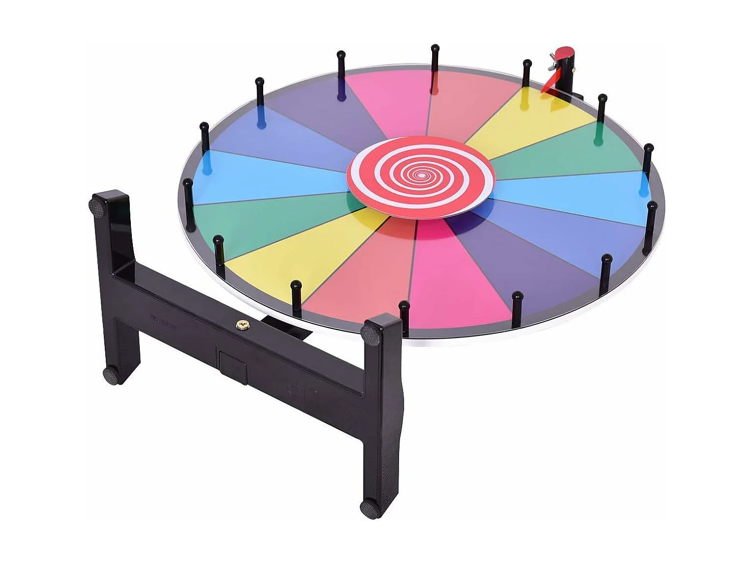 Roue de la fortune 18 pouces avec trépied 14 slot roue de loterie avec stylo effaçable