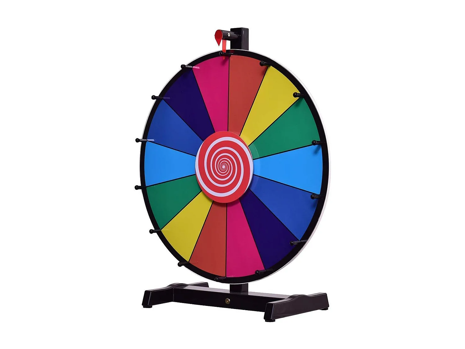 Roue de la fortune 18 pouces avec trépied 14 slot roue de loterie avec stylo effaçable