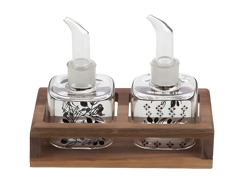 Support avec 2 pots huile et vinaigre