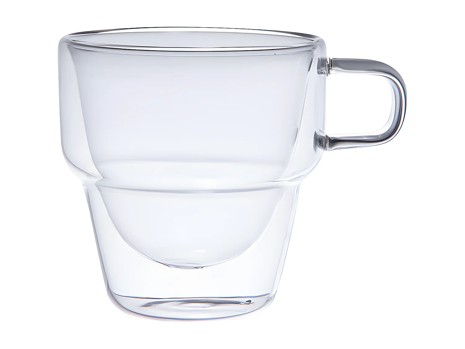 Set de 6 tasses à café 10 cl Sao double paroi en verre borosilicate