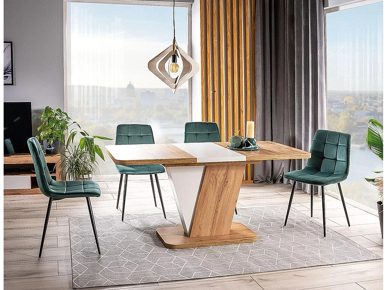 Table à manger Crocus (80x120-160)