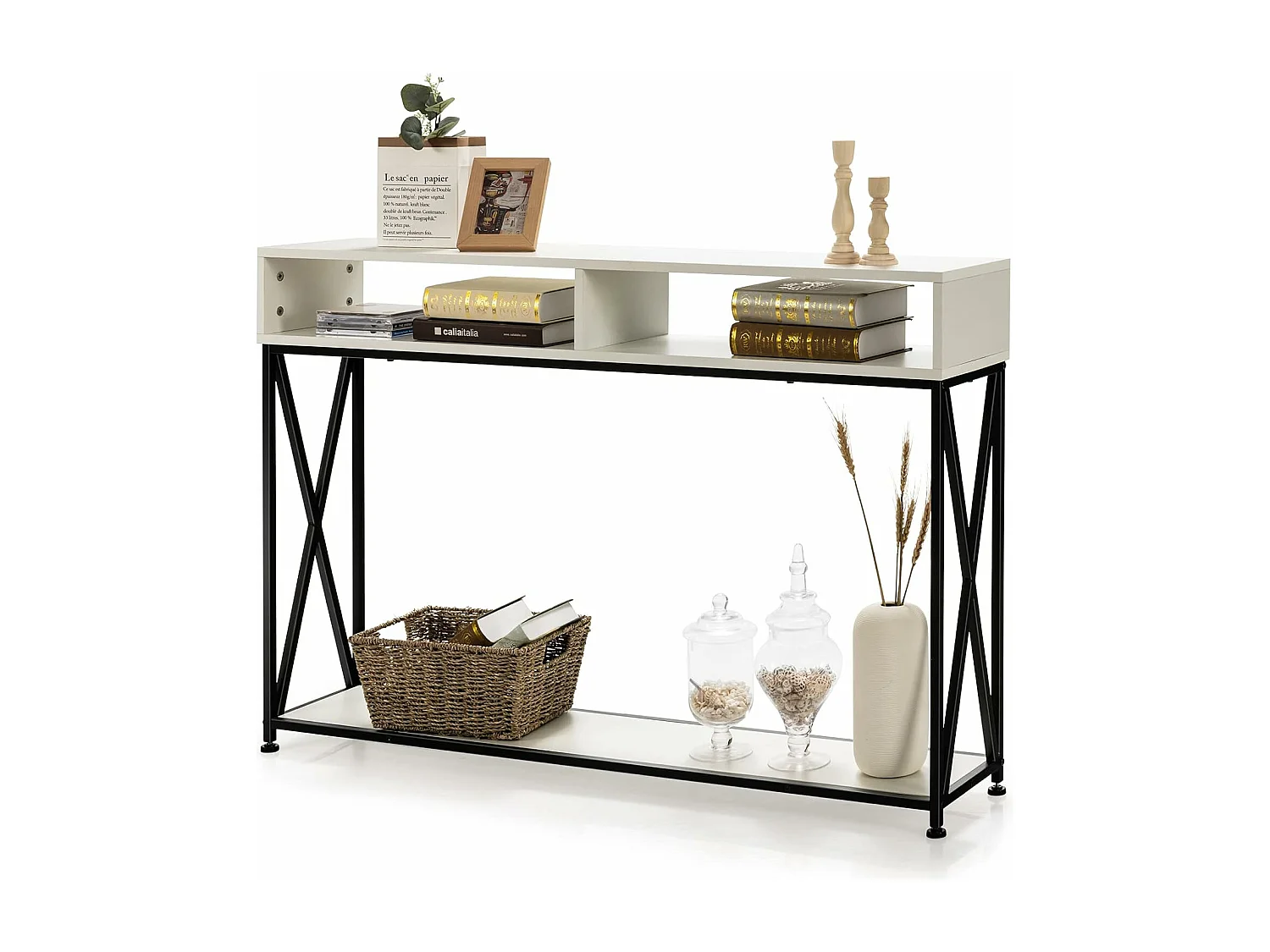Table console de style industriel 120 x 23 x 79 cm