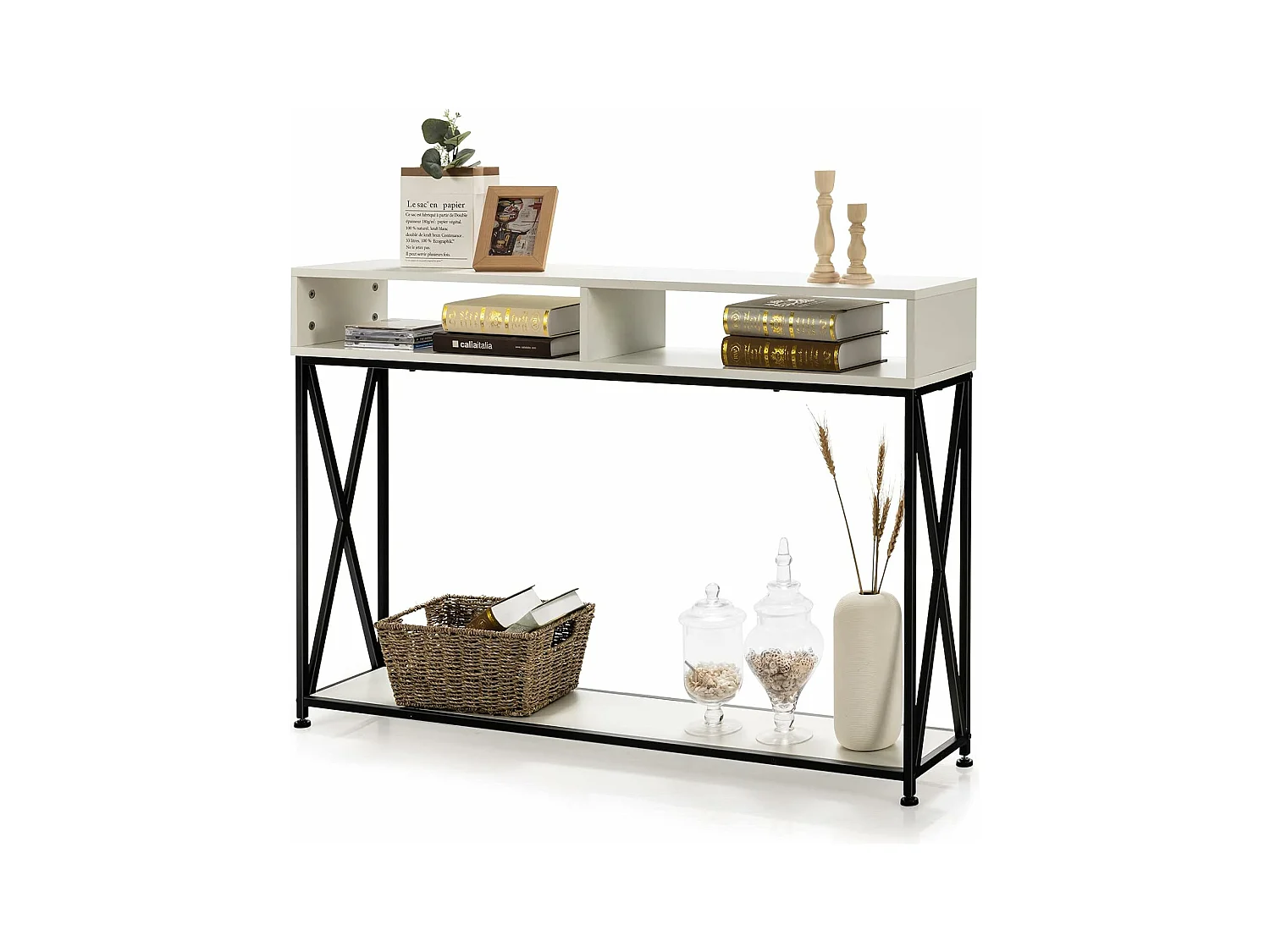 Table console de style industriel 120 x 23 x 79 cm