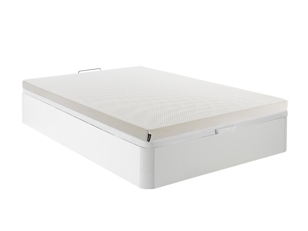 Set aus Bettgestell mit Bettkasten + Matratze - 140 x 190 cm - Schaumstoff günstig online kaufen