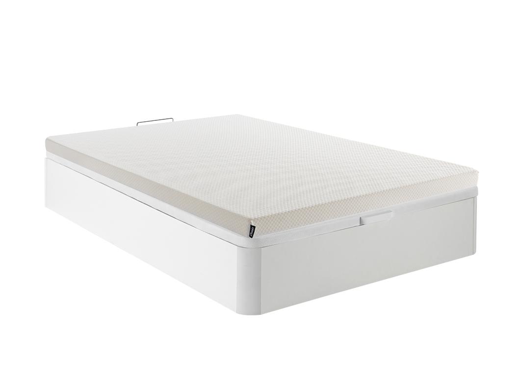 Ensemble 140 x 190 cm sommier coffre blanc + matelas mousse déhoussable ép.9cm - OCHI de YSMÉE