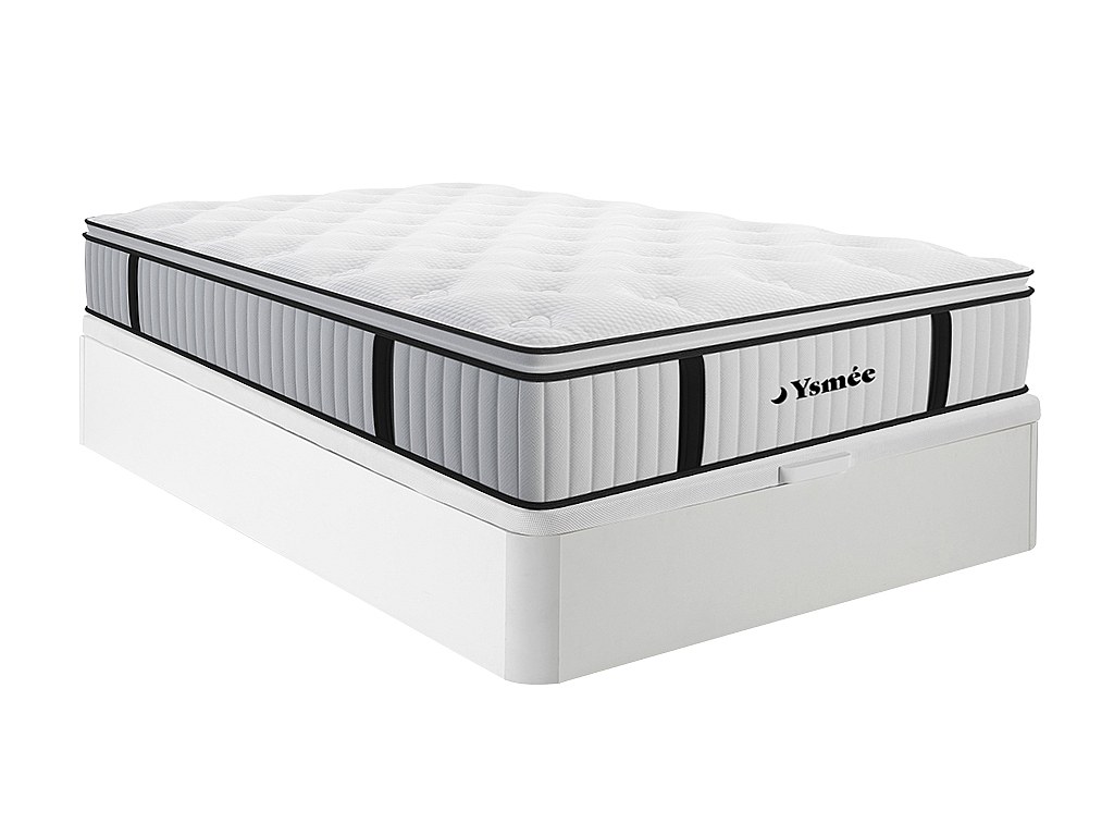 Set aus Bettgestell mit Bettkasten + Taschenfederkernmatratze & Topper - 16 günstig online kaufen