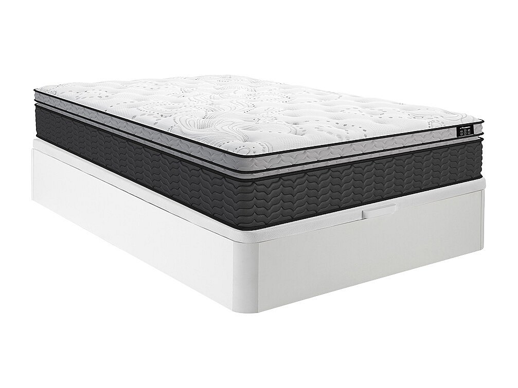 Set aus Bettgestell mit Bettkasten + Taschenfederkernmatratze & Topper - 16 günstig online kaufen