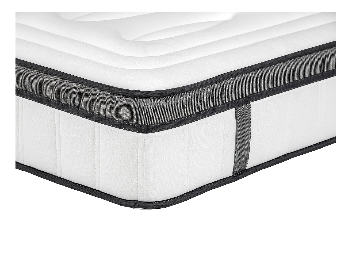 Set 160 x 200 cm bedbodem met opbergruimte lichte houtlook + hybride matras met pocketveren 7 zones en traagschuim 30 cm dik - OLIANE van YSMÉE