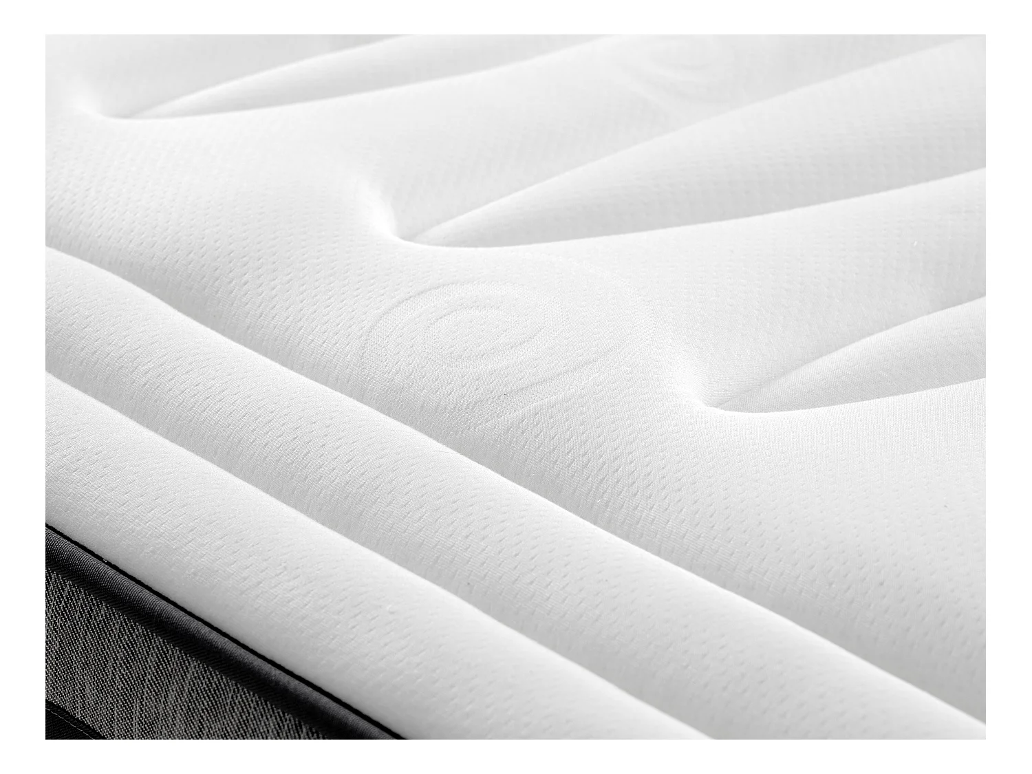 Zestaw 160 x 200 cm stelaż z białą skrzynią + materac hybrydowy o grub. 30 cm z 7-strefowymi sprężynami kieszeniowymi i pamięcią kształtu - OLIANE marki YSMÉE
