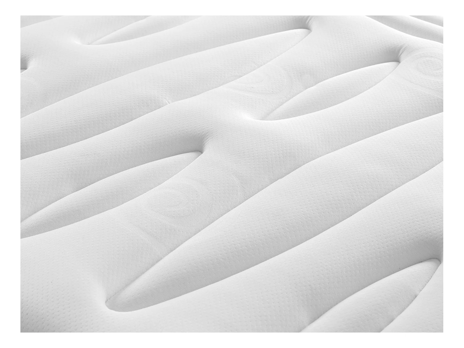 Zestaw 160 x 200 cm stelaż z białą skrzynią + materac hybrydowy o grub. 30 cm z 7-strefowymi sprężynami kieszeniowymi i pamięcią kształtu - OLIANE marki YSMÉE