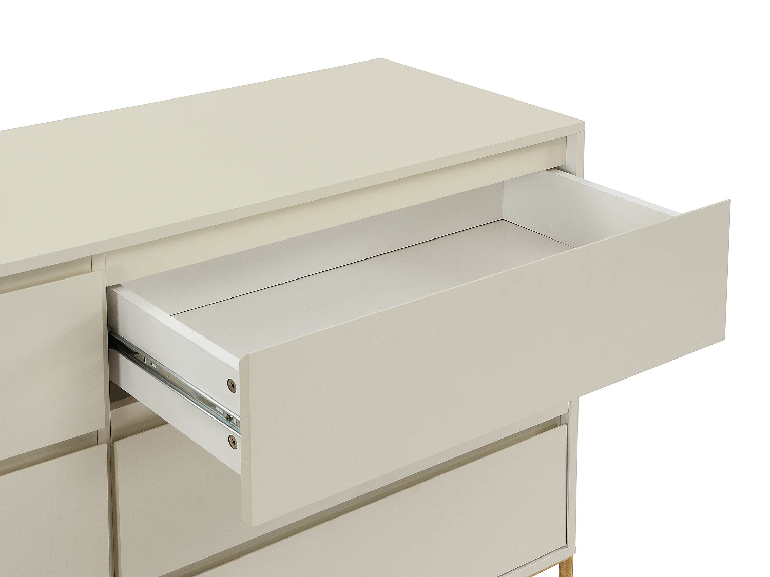 Commode 6 tiroirs - MDF et métal - Beige et doré - KORASA de Pascal Morabito