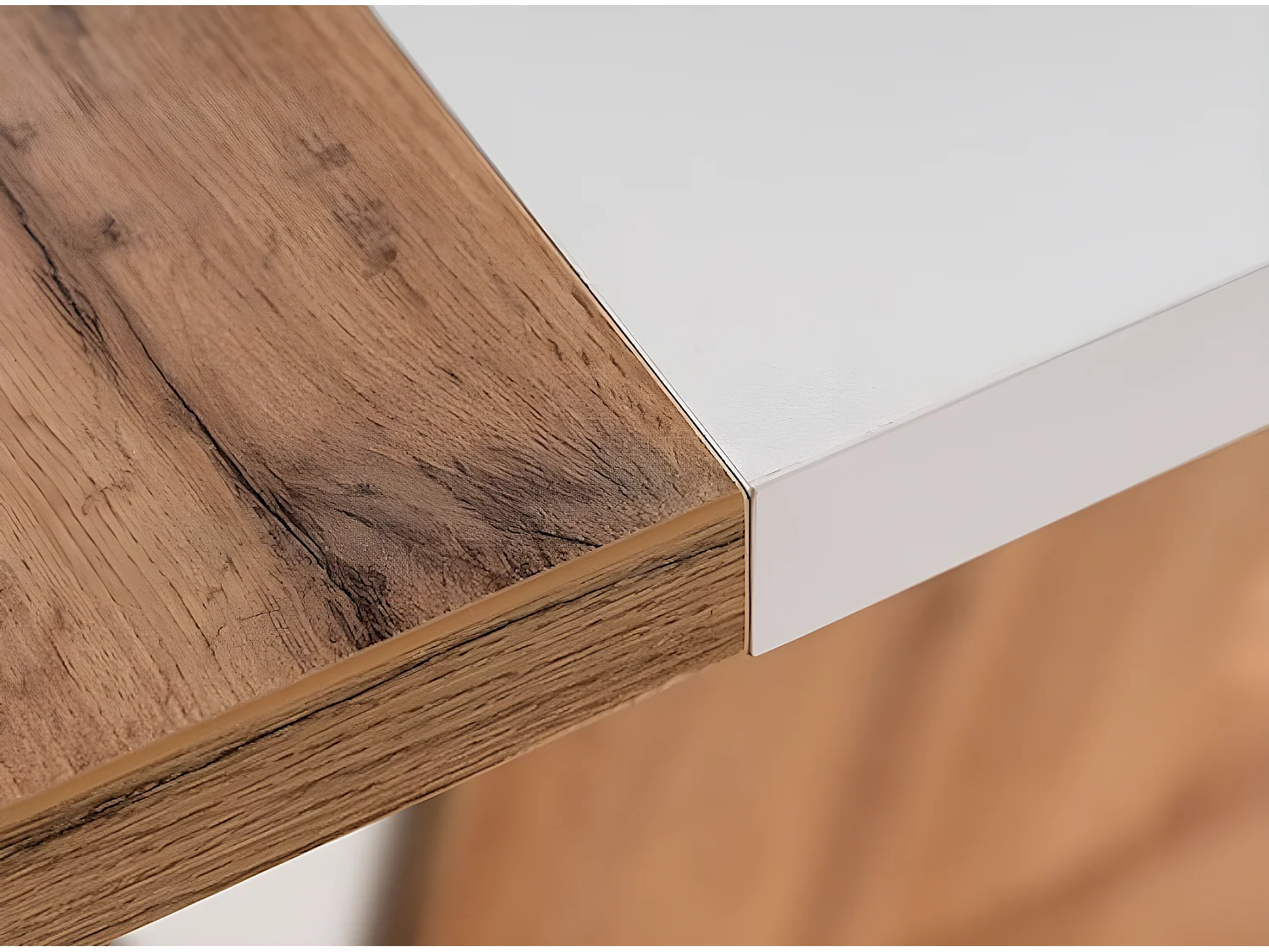 ESSTISCH Crocus Wotan Eiche / weiß 120-160 / 80 / 76cm