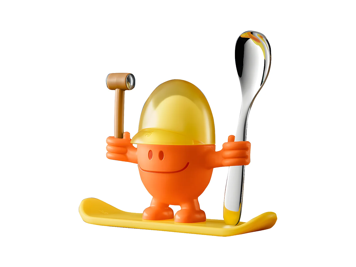 Coquetier Mc Egg avec cuillère orange