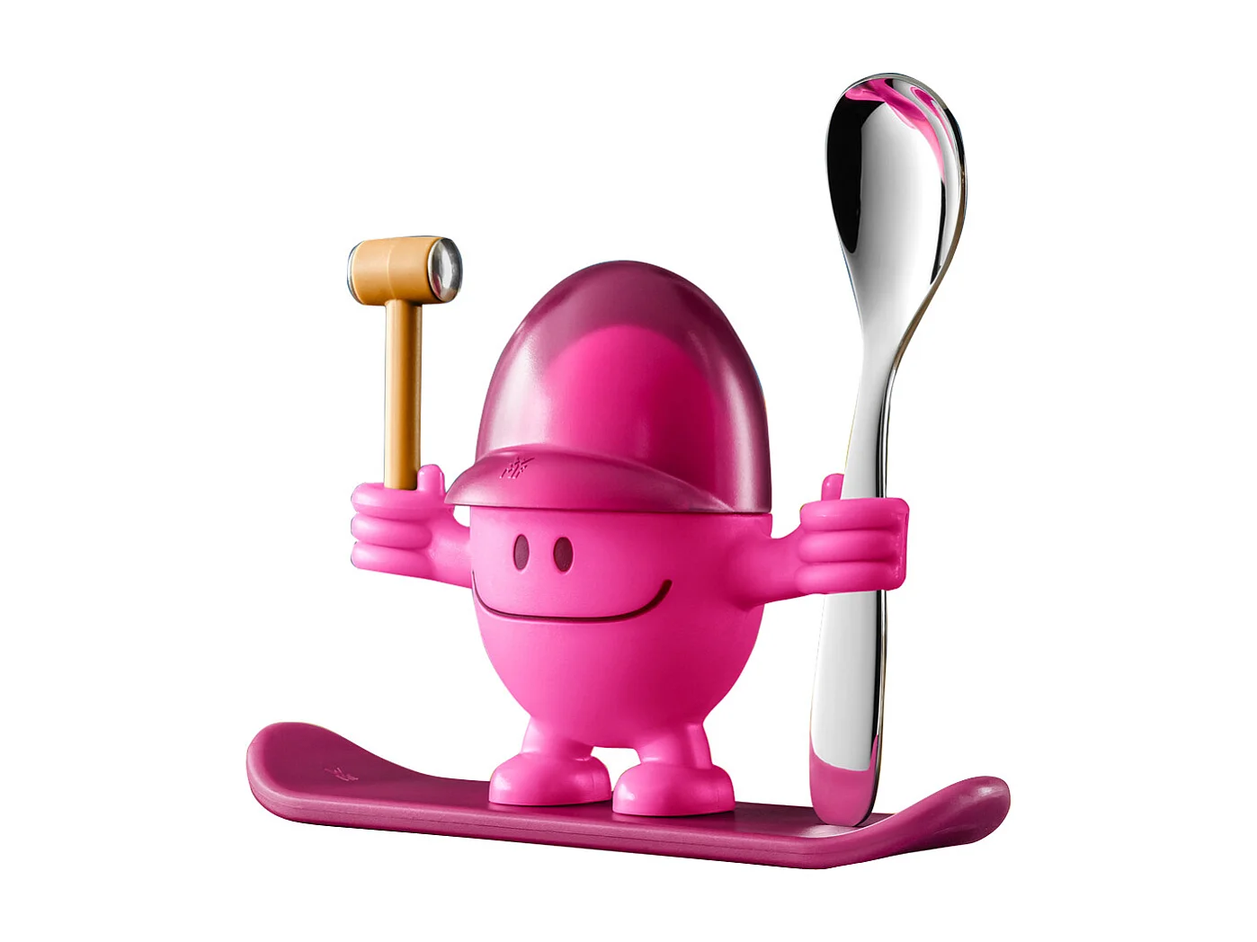Coquetier Mc Egg avec cuillère rose