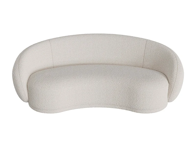 Sofá de 3 plazas en tela bouclé blanco - Nova