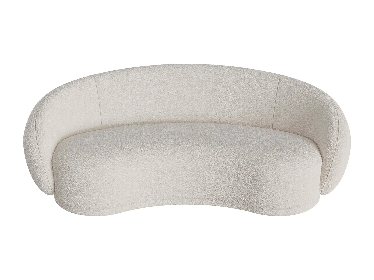 Sofá de 3 plazas en tela bouclé blanco - Nova