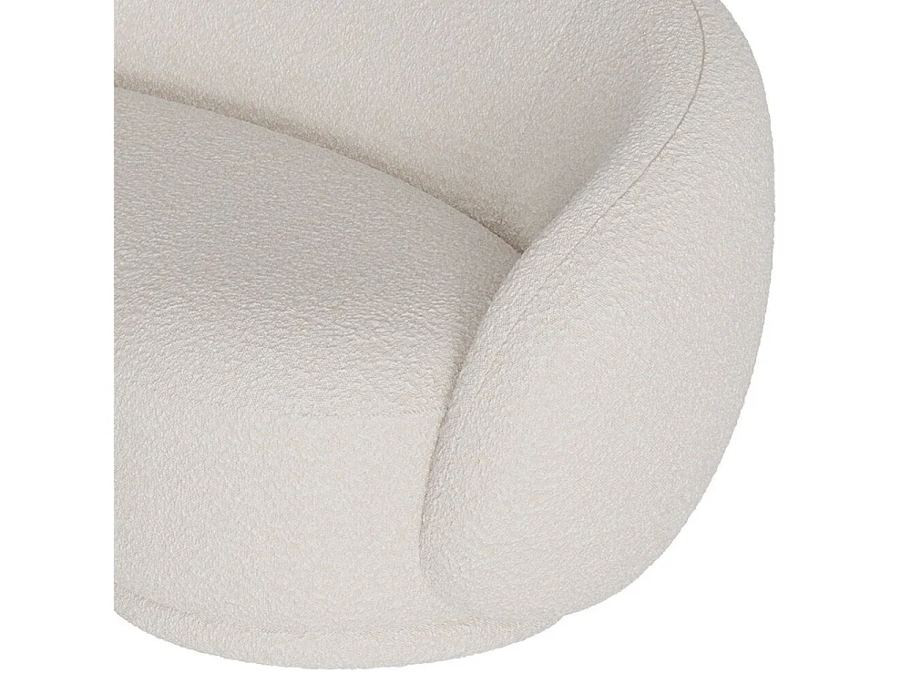 Sofá de 3 plazas en tela bouclé blanco - Nova