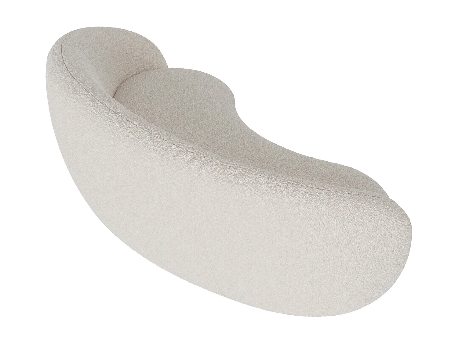 Sofá de 3 plazas en tela bouclé blanco - Nova