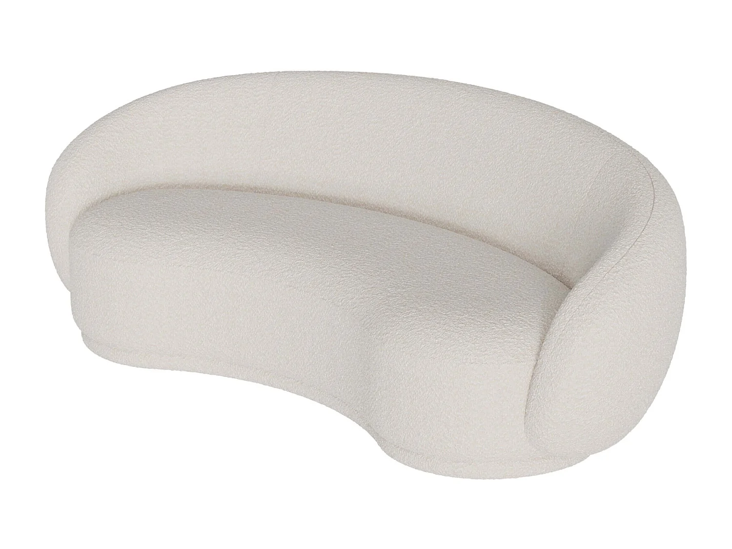 Sofá de 3 plazas en tela bouclé blanco - Nova