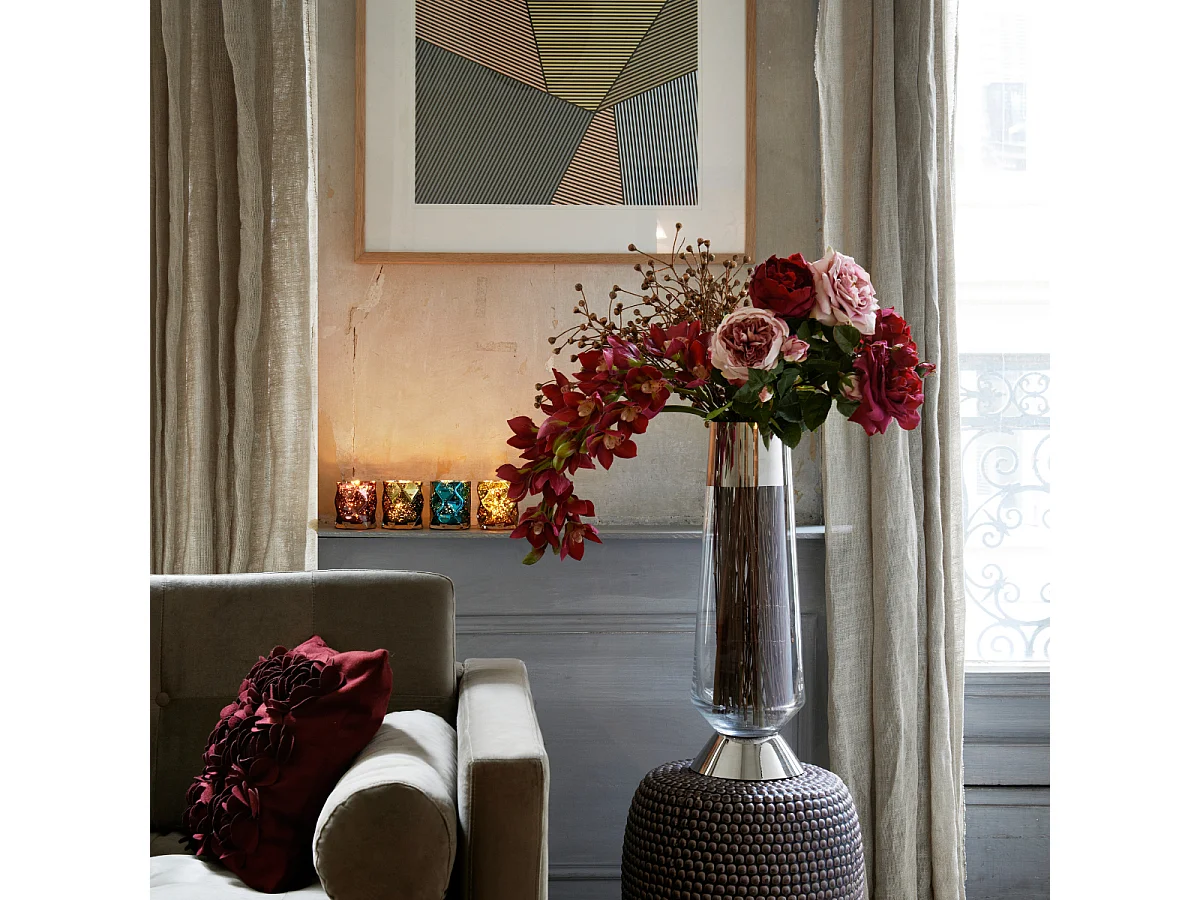 Tige de Rose David fermée - Rose / 80 cm