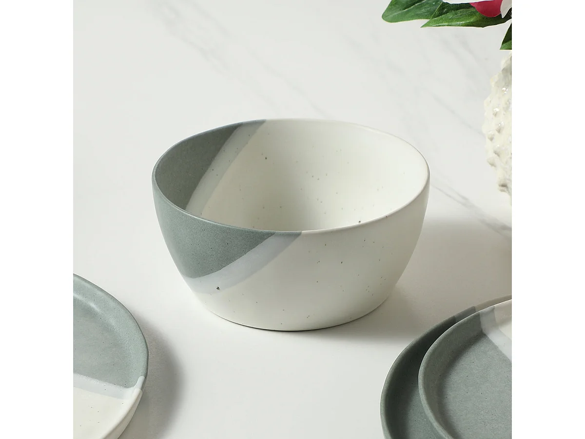Service 4 bols Matty - Vert / 16 cm