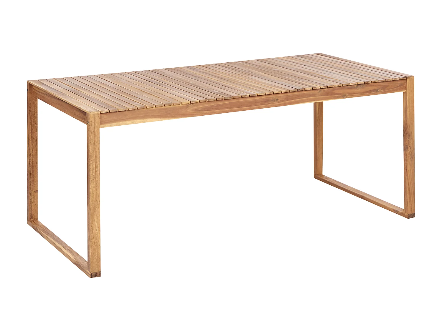 Table de salle à manger de jardin SASSARI II 180 cm 90 cm Bois d'acacia certifié Marron clair