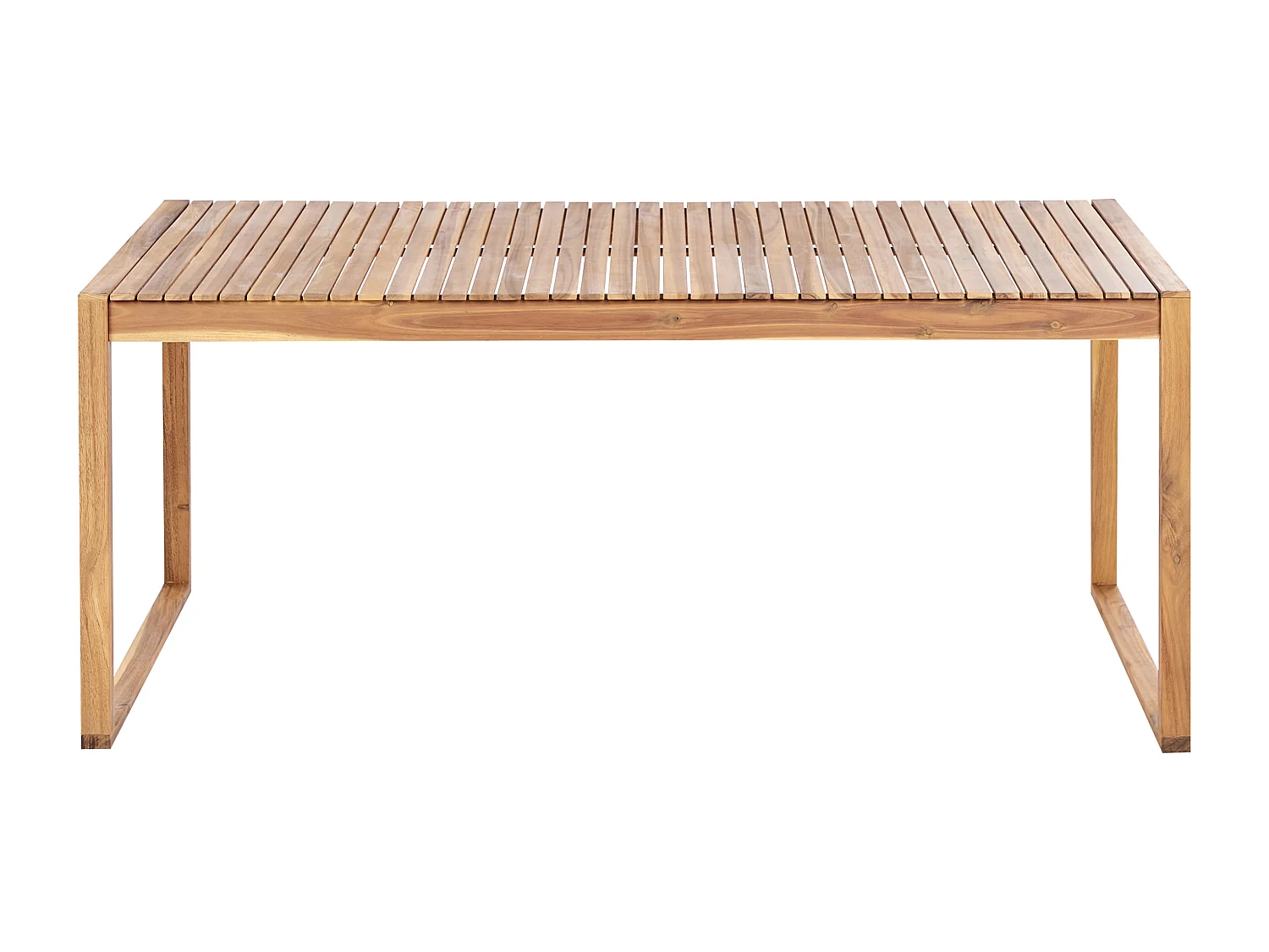 Table de salle à manger de jardin SASSARI II 180 cm 90 cm Bois d'acacia certifié Marron clair