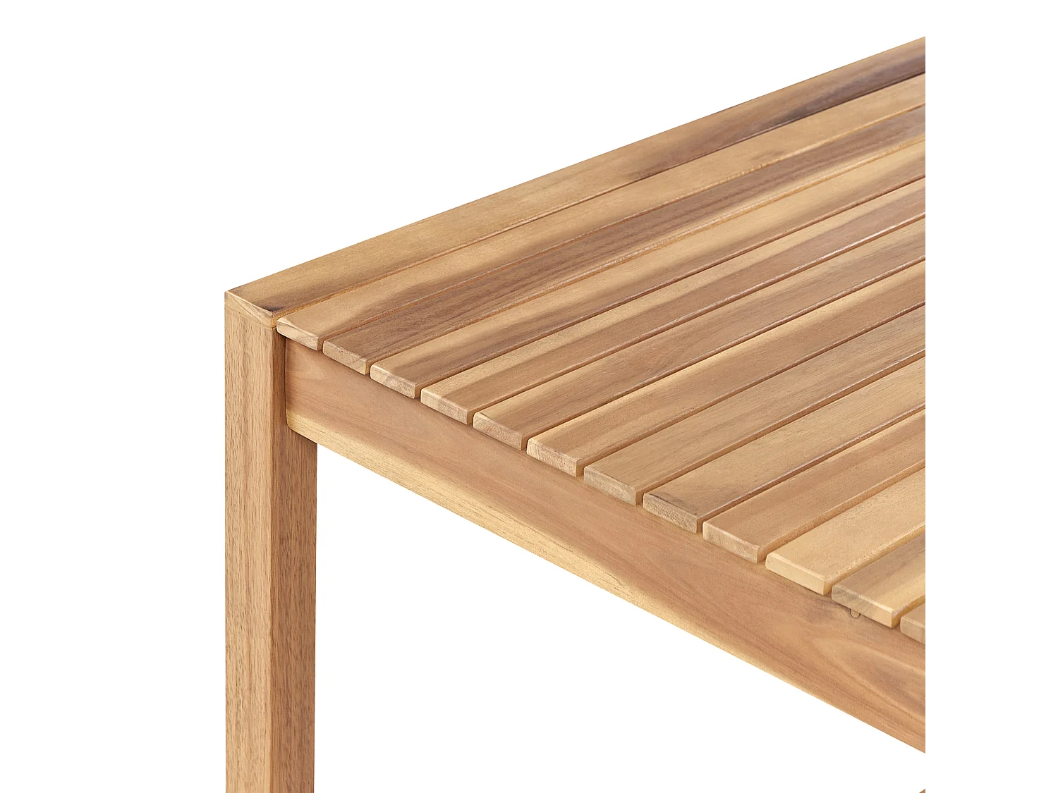 Table de salle à manger de jardin SASSARI II 180 cm 90 cm Bois d'acacia certifié Marron clair