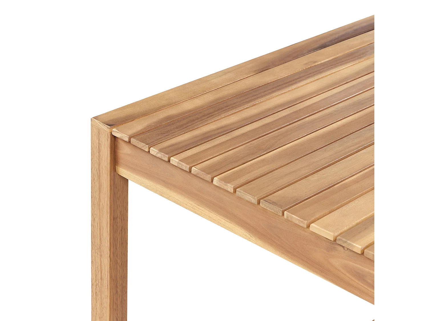 Table de salle à manger de jardin SASSARI II 180 cm 90 cm Bois d'acacia certifié Marron clair