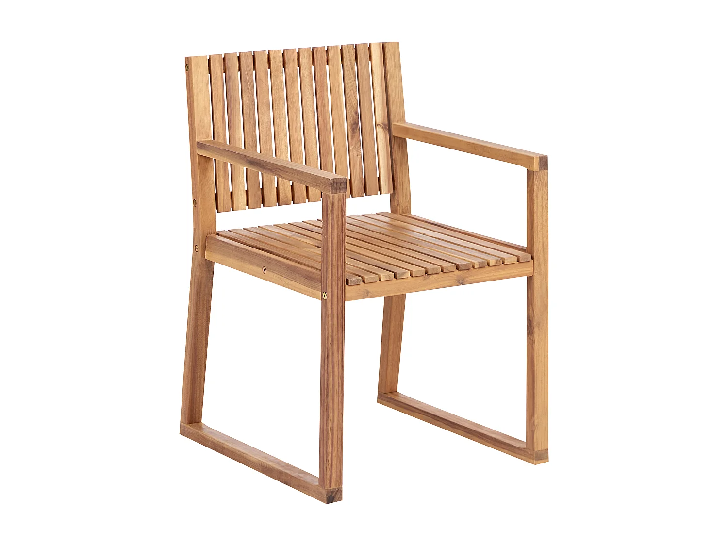 Conjunto de 2 cadeiras de jardim SASSARI II Madeira de Acácia certificada Castanho claro