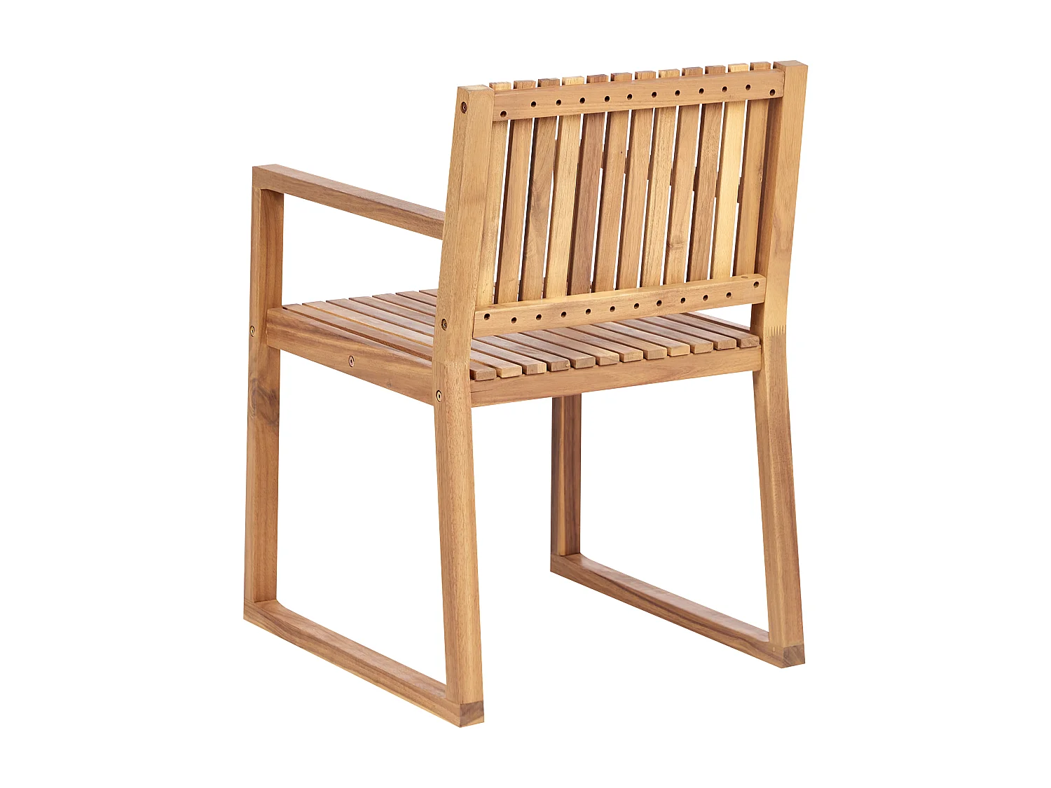 Conjunto de 2 cadeiras de jardim SASSARI II Madeira de Acácia certificada Castanho claro