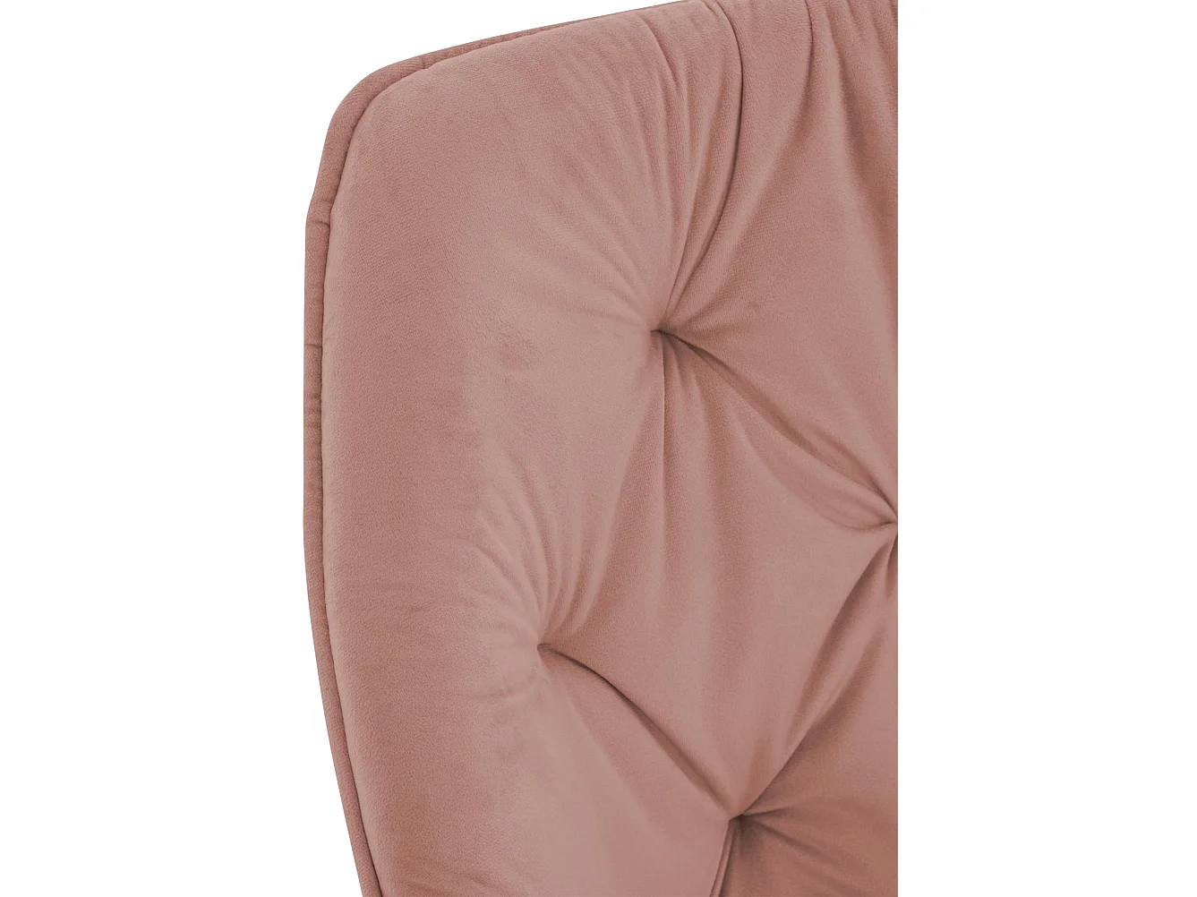 Lot de 4  chaises avec accoudoirs - Velours - Rose - Tanna