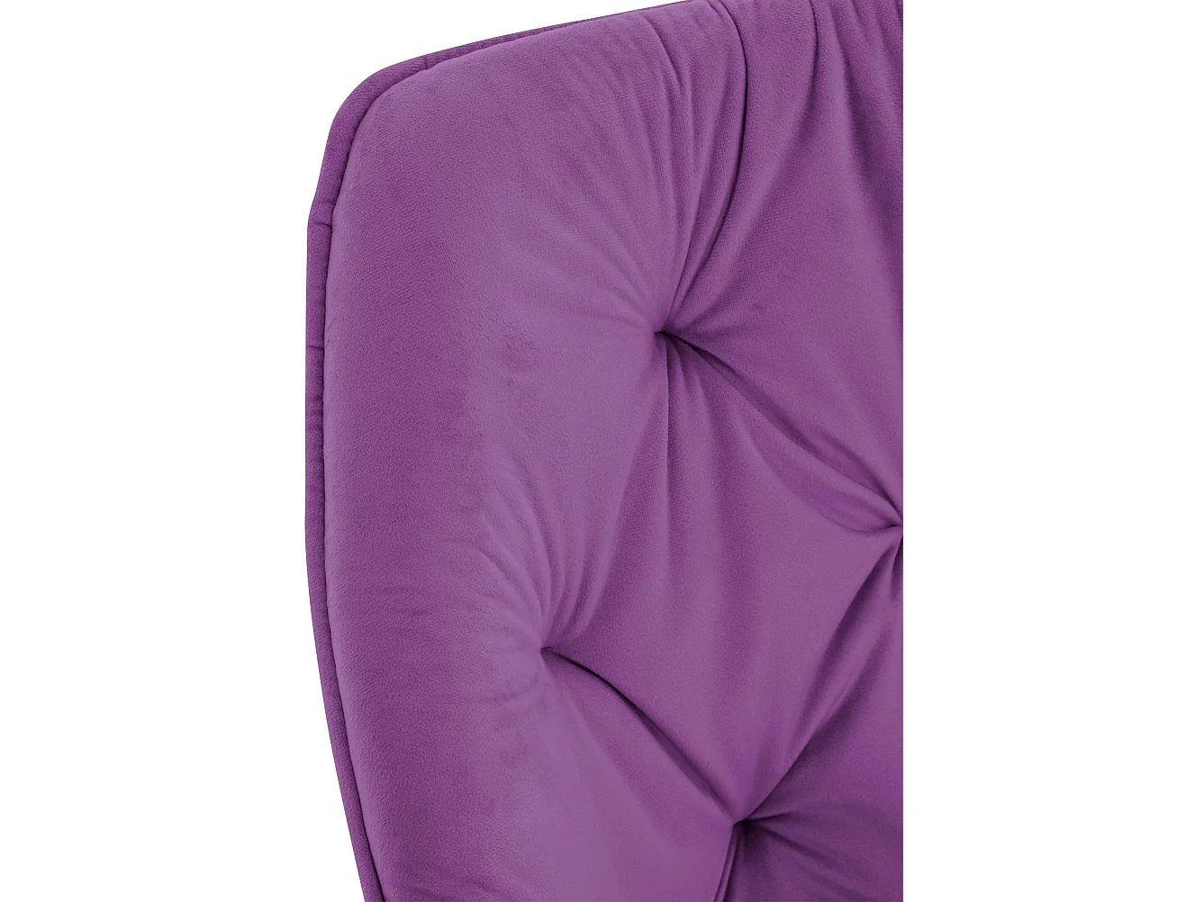 Lot de 4  chaises avec accoudoirs - Velours - Violet - Tanna