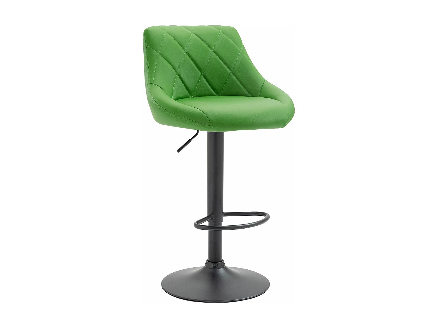 Tabouret de bar - Similicuir & Noir - Vert - Lazio