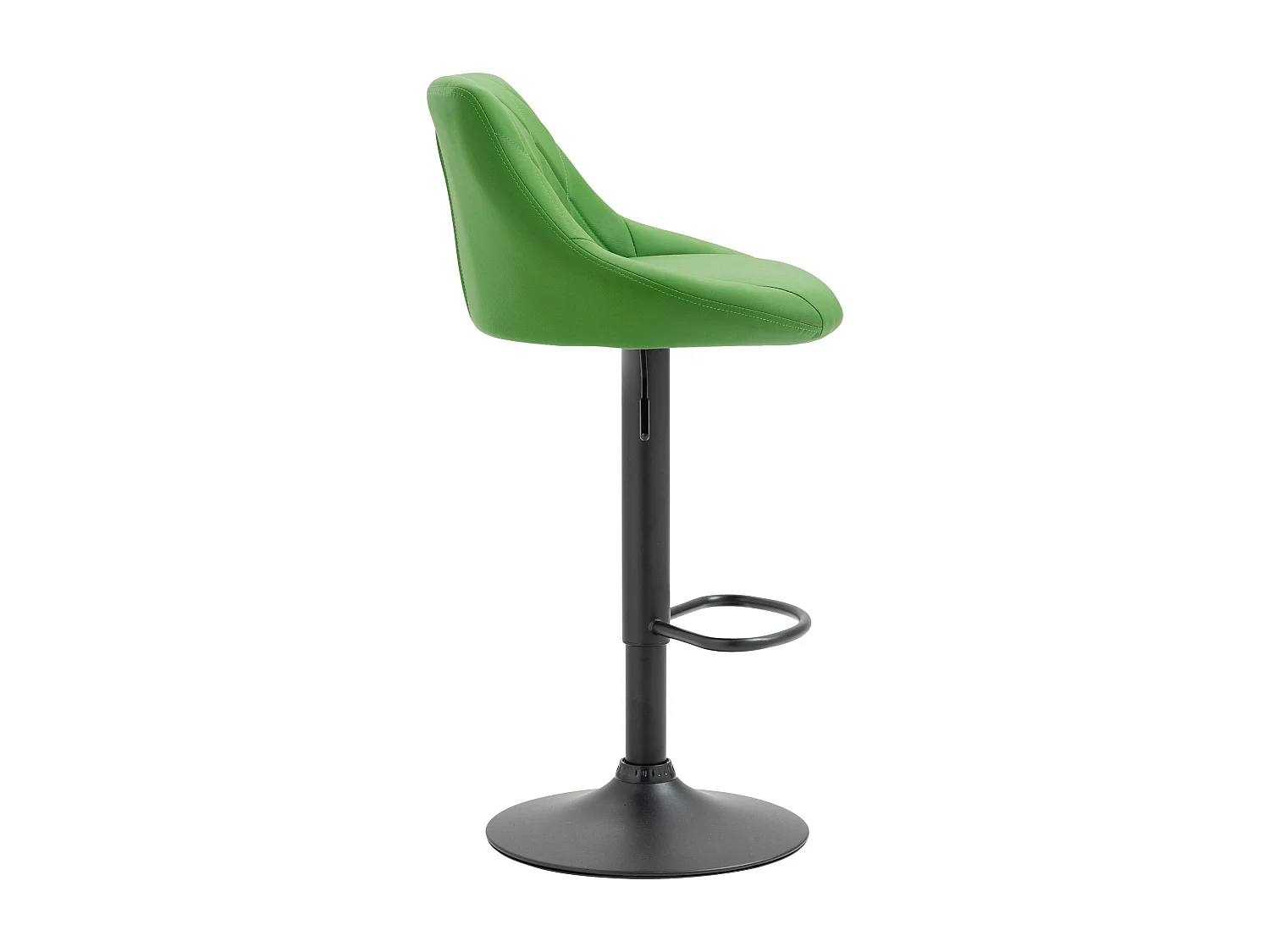 Tabouret de bar - Similicuir & Noir - Vert - Lazio
