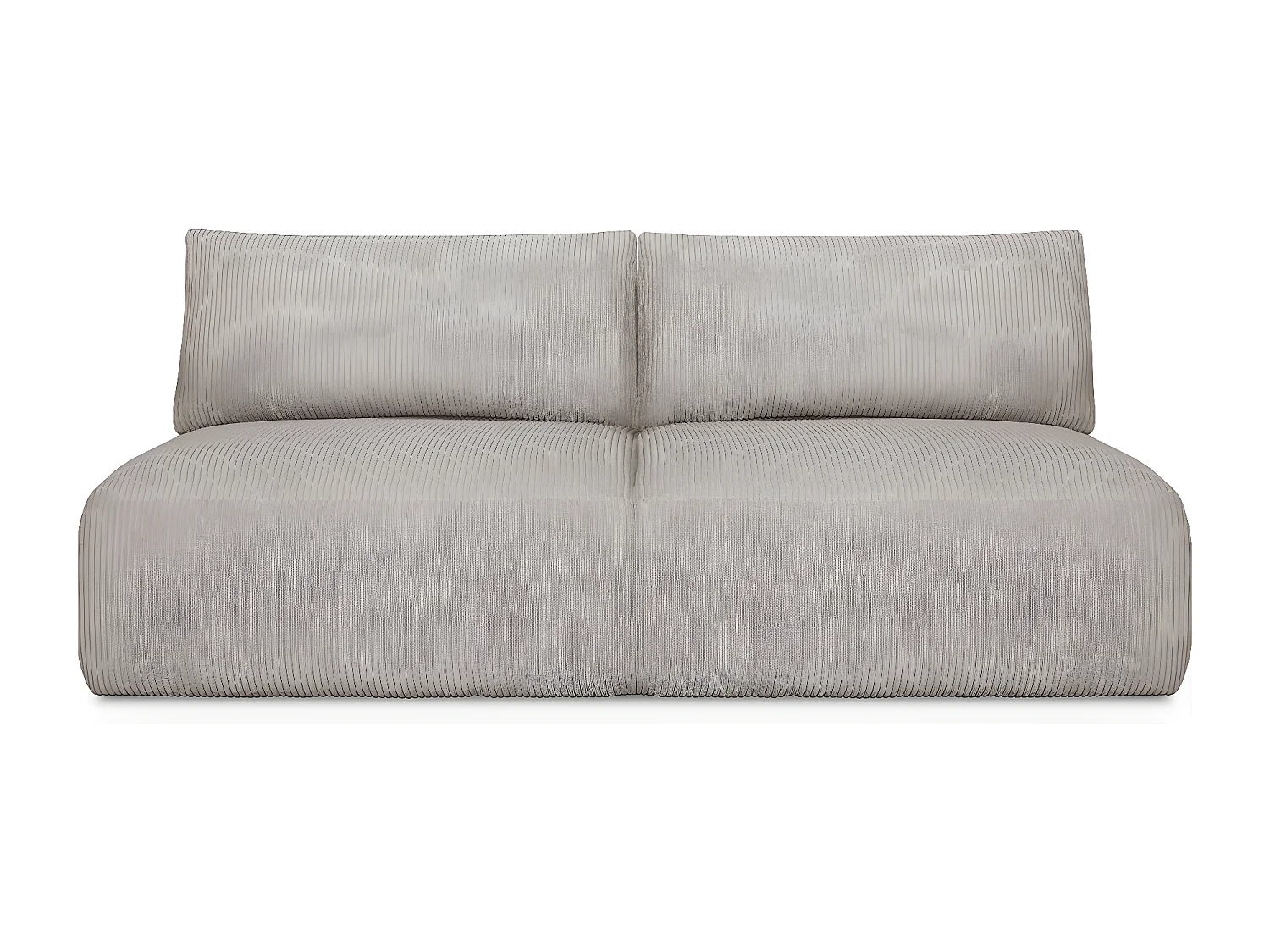 Canapé convertible 3 places avec coffre de rangement en velours côtelé taupe - Jasper