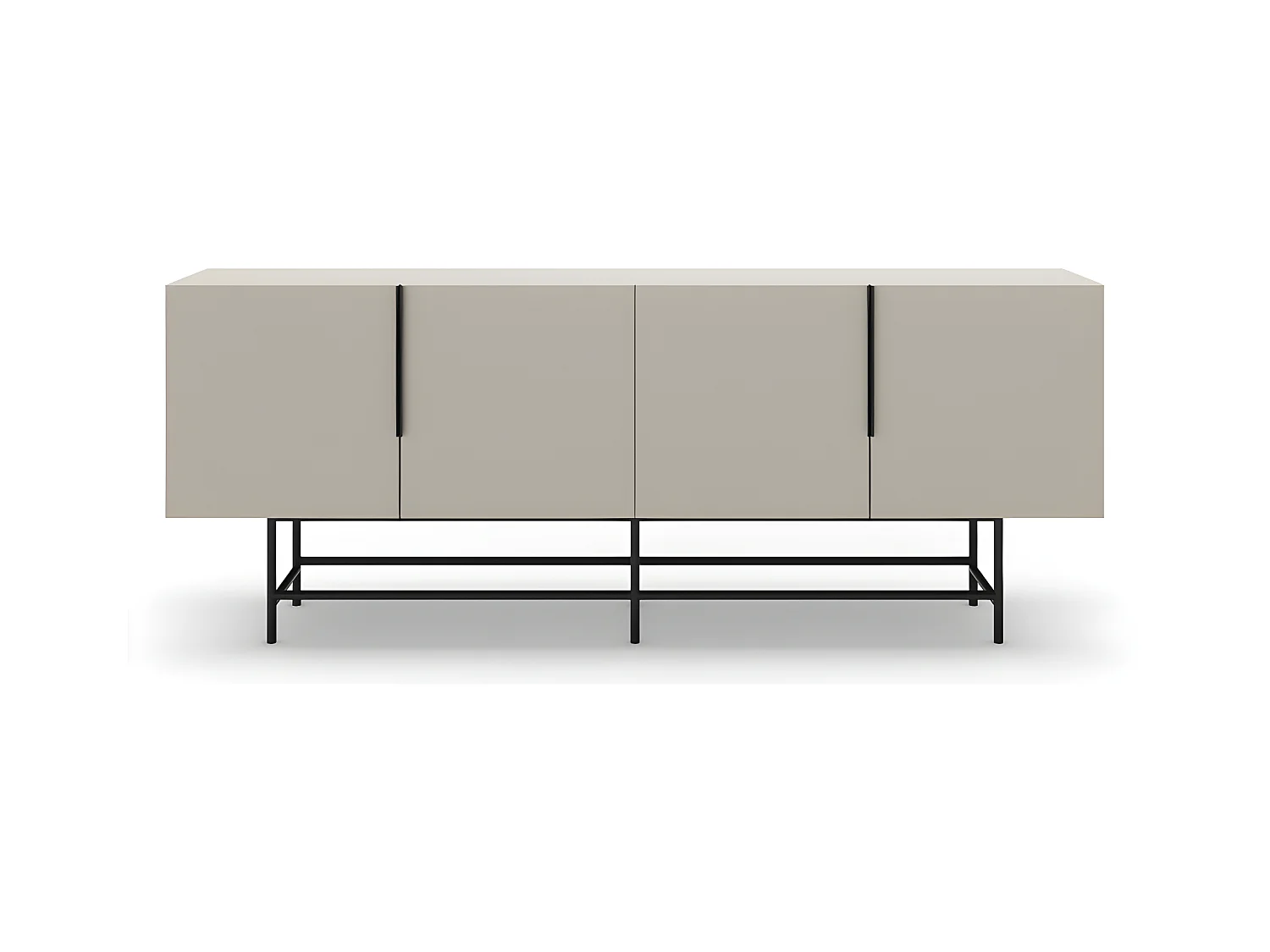 Buffet 4 portes beige 200 cm - Clea