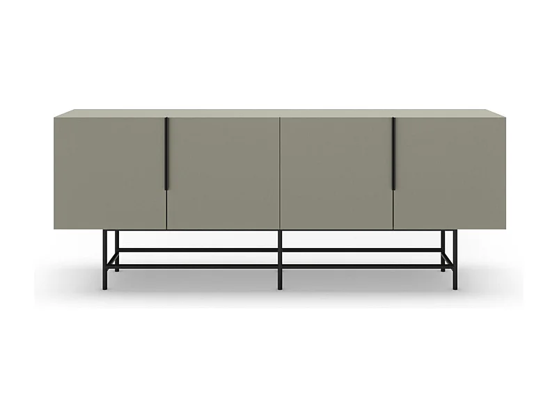 Vintara - Buffet 4 portes en bois et métal L200cm - Vert amande