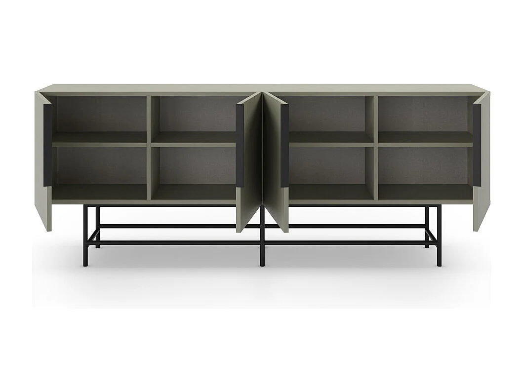 Buffet 4 portes vert 200 cm - Clea