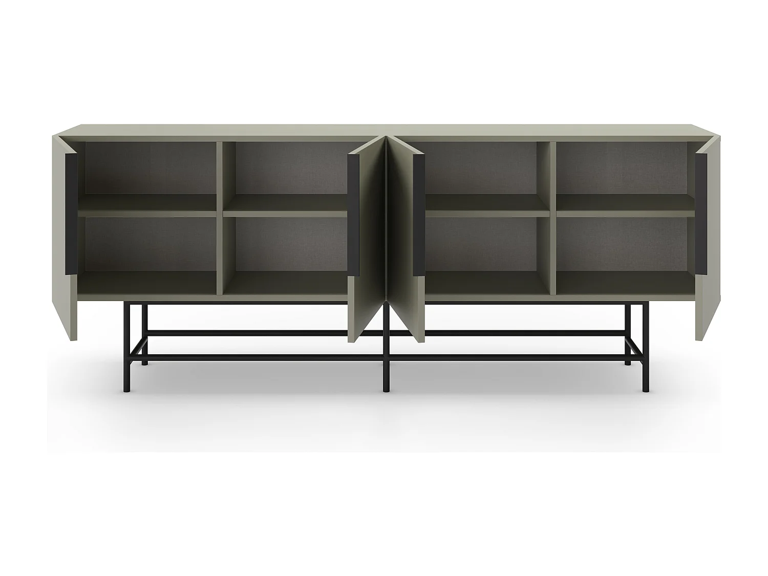 Buffet 4 portes vert 200 cm - Clea