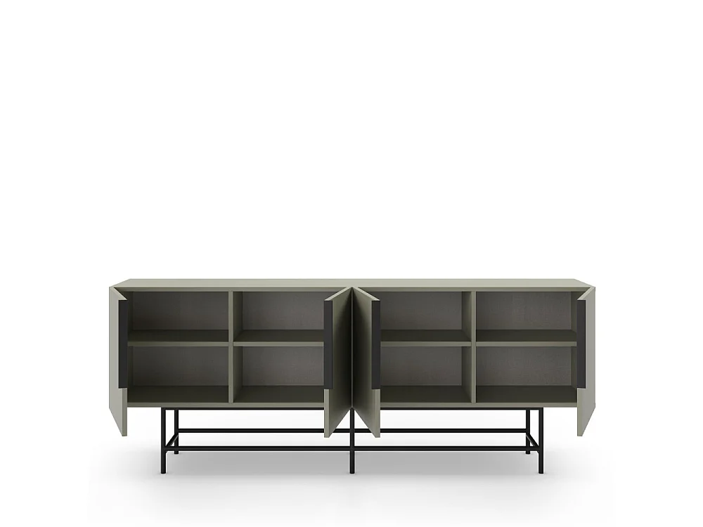Dressoir Eldia - 200x40x77.9cm - Groen