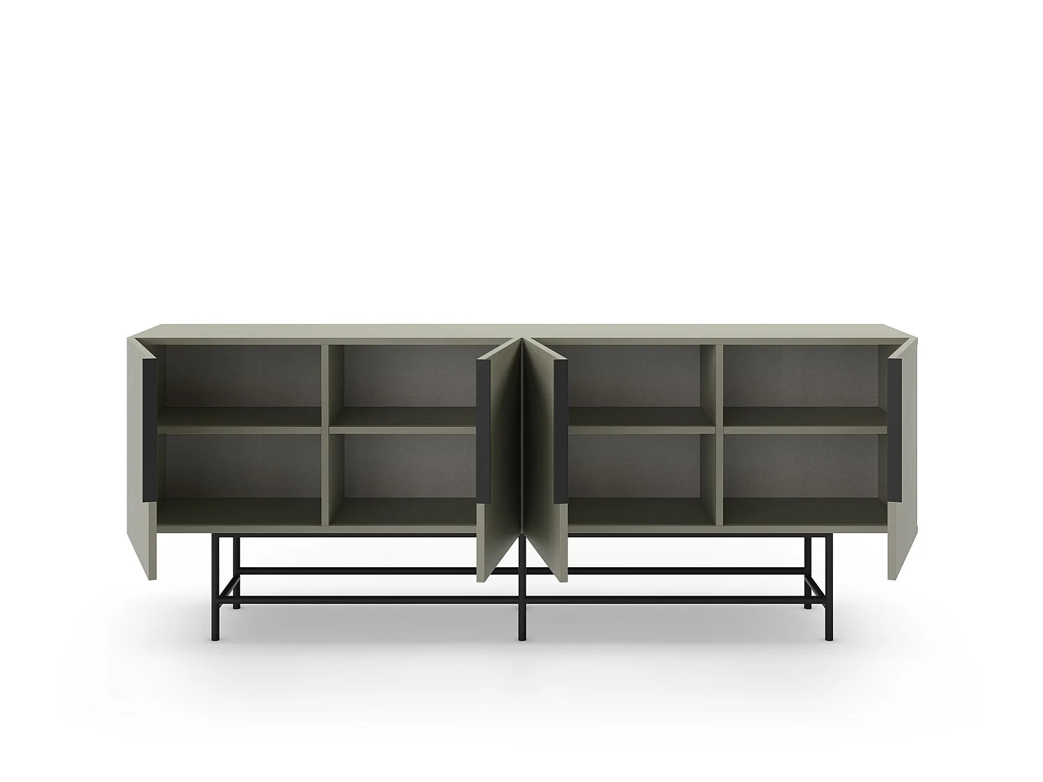 Dressoir Eldia - 200x40x77.9cm - Groen
